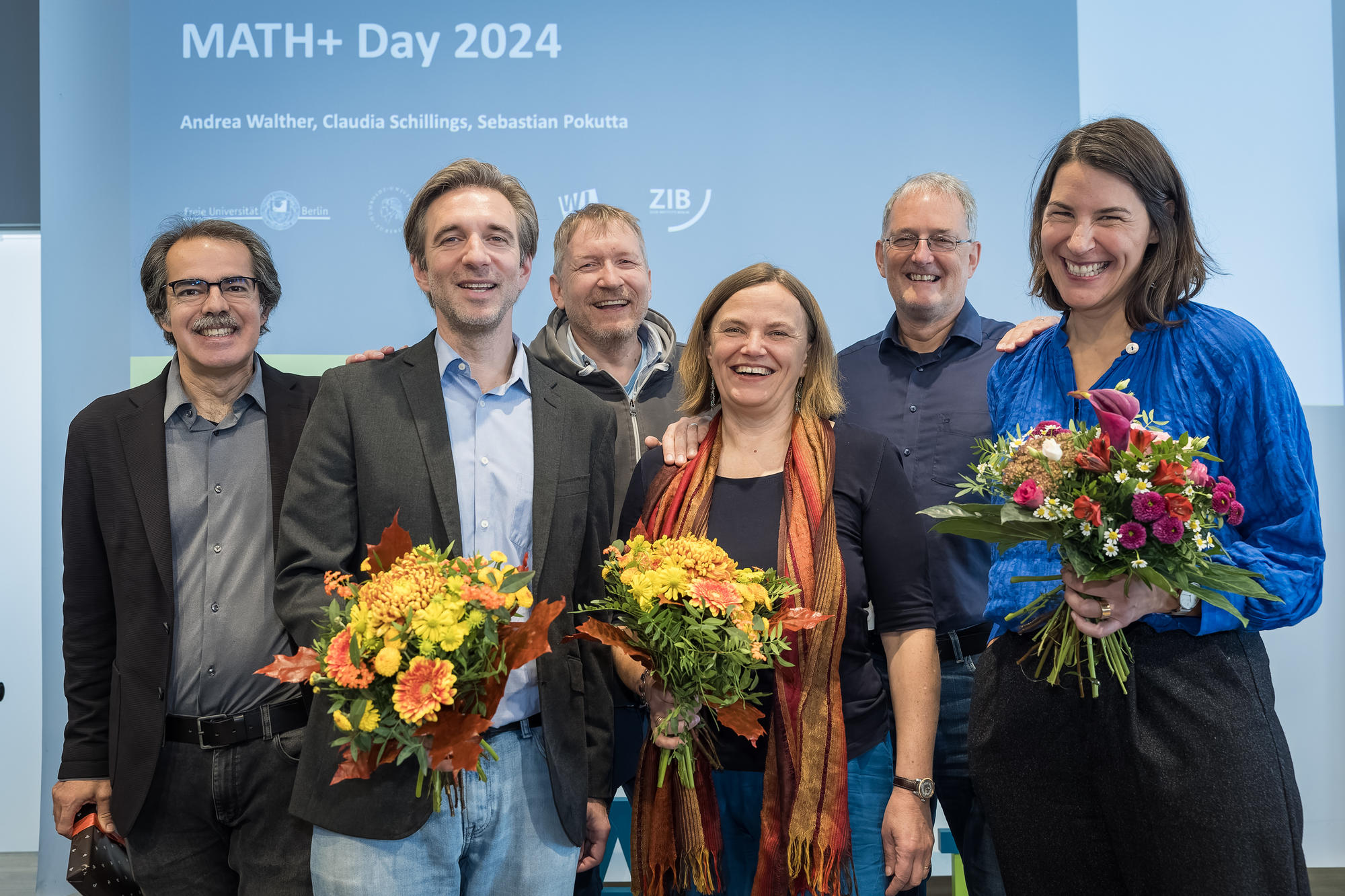 Michael Hintermüller, Sebastian Pokutta, Martin Skutella, Andrea Walther, Christof Schütte, Claudia Schillings (from left to right)