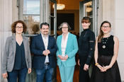 Prof. Dr. Heike Klüver, Prof. Dr. Thorsten Faas, Prof. Dr. Julia von Blumenthal, Alexandra-Gwyn Paetz, Julia Friedlander / Foto: Frank Schröder